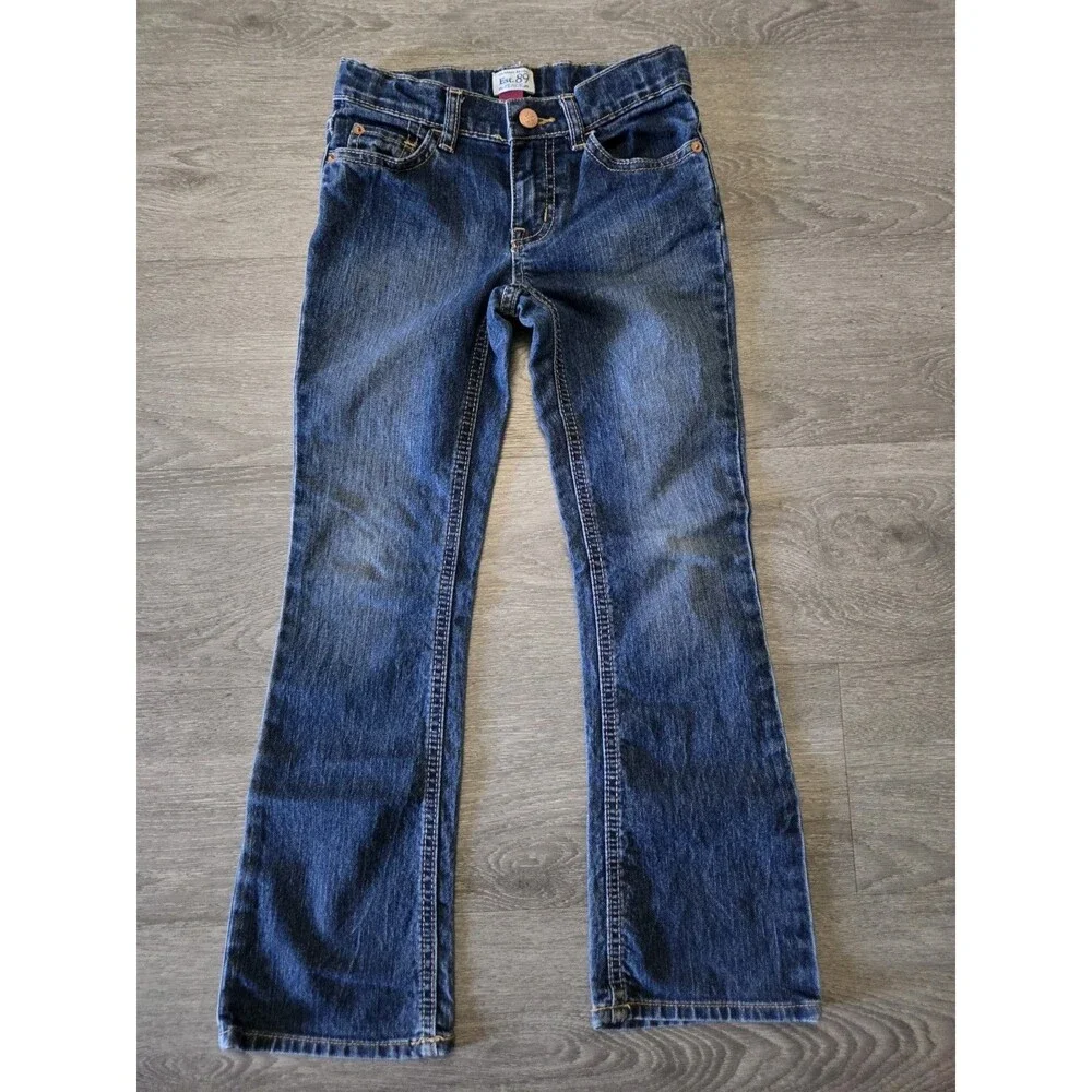 Original Brand Est. 89 Place Girls Straight Leg Jeans Size 8 Blue Denim